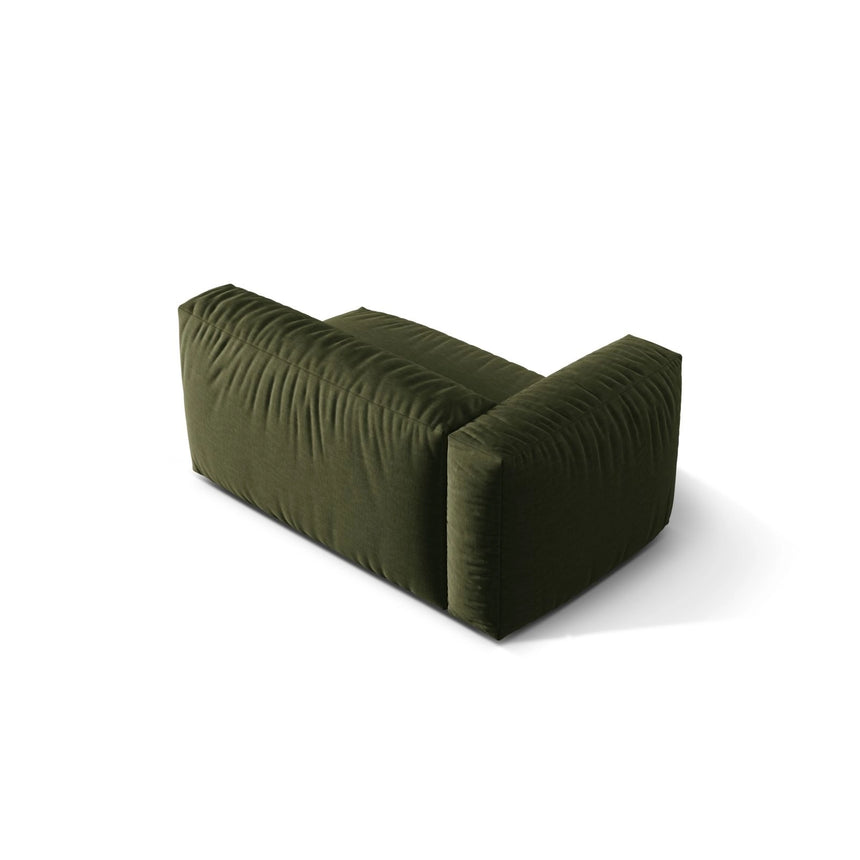 Martina Modulares Sofa Sitzelement, Linke Seite, Sitztiefe 76 cm, aus Strukturierter Stoff in Grün (Boston Forest), 160x106 cm von Micadoni – Bild 4