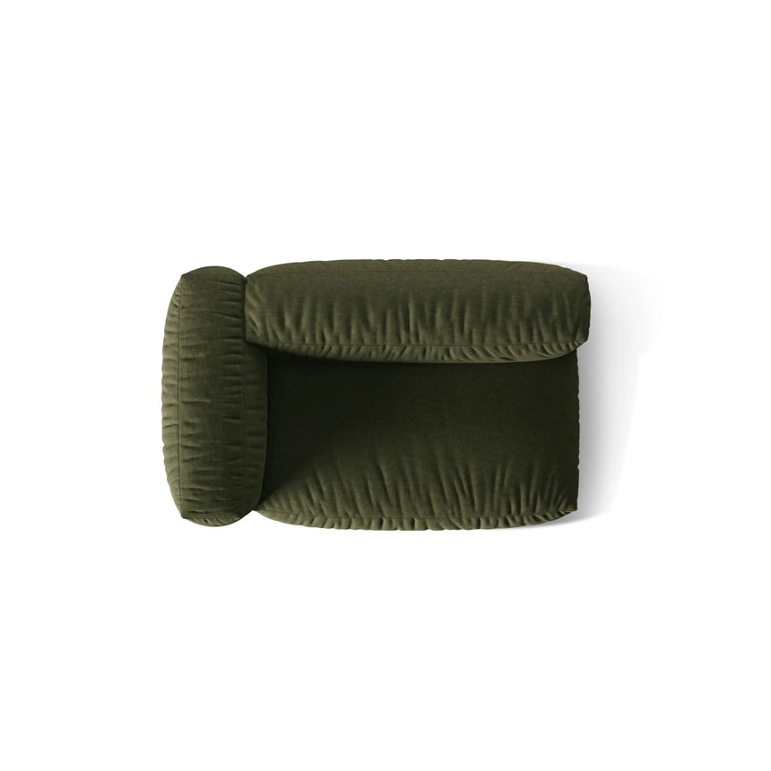 Martina Modulares Sofa Sitzelement, Linke Seite, Sitztiefe 76 cm, aus Strukturierter Stoff in Grün (Boston Forest), 160x106 cm von Micadoni – Bild 5
