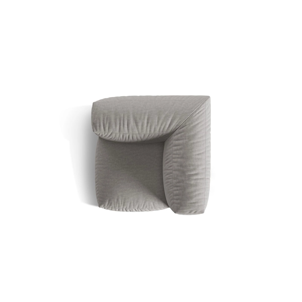Martina Modulares Sofa Sitzelement, Linke Seite, Sitztiefe 76 cm, aus Strukturierter Stoff in Hellgrau (Boston Light Grey), 106x106 cm von Micadoni – Bild 5