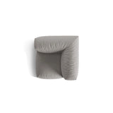 Martina Modulares Sofa Sitzelement, Linke Seite, Sitztiefe 76 cm, aus Strukturierter Stoff in Hellgrau (Boston Light Grey), 106x106 cm von Micadoni – Bild 5