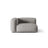 Martina Modulares Sofa Sitzelement, Linke Seite, Sitztiefe 76 cm, aus Strukturierter Stoff in Hellgrau (Boston Light Grey), 120x106 cm von Micadoni – Bild 1