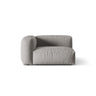 Martina Modulares Sofa Sitzelement, Linke Seite, Sitztiefe 76 cm, aus Strukturierter Stoff in Hellgrau (Boston Light Grey), 120x106 cm von Micadoni – Bild 1