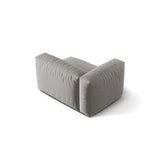 Martina Modulares Sofa Sitzelement, Linke Seite, Sitztiefe 76 cm, aus Strukturierter Stoff in Hellgrau (Boston Light Grey), 120x106 cm von Micadoni – Bild 4