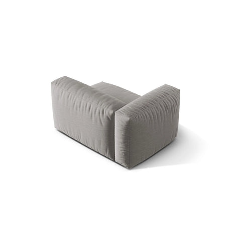 Martina Modulares Sofa Sitzelement, Linke Seite, Sitztiefe 76 cm, aus Strukturierter Stoff in Hellgrau (Boston Light Grey), 120x106 cm von Micadoni – Bild 4