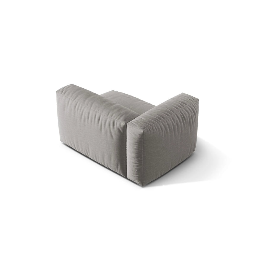 Martina Modulares Sofa Sitzelement, Linke Seite, Sitztiefe 76 cm, aus Strukturierter Stoff in Hellgrau (Boston Light Grey), 120x106 cm von Micadoni – Bild 4