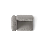 Martina Modulares Sofa Sitzelement, Linke Seite, Sitztiefe 76 cm, aus Strukturierter Stoff in Hellgrau (Boston Light Grey), 120x106 cm von Micadoni – Bild 5