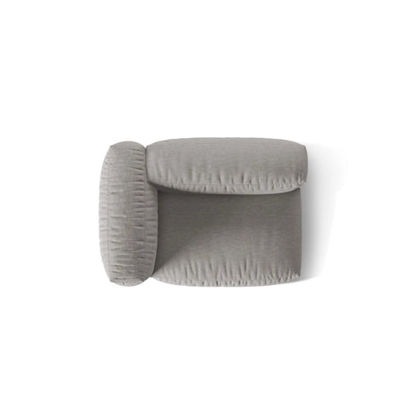 Martina Modulares Sofa Sitzelement, Linke Seite, Sitztiefe 76 cm, aus Strukturierter Stoff in Hellgrau (Boston Light Grey), 120x106 cm von Micadoni – Bild 5