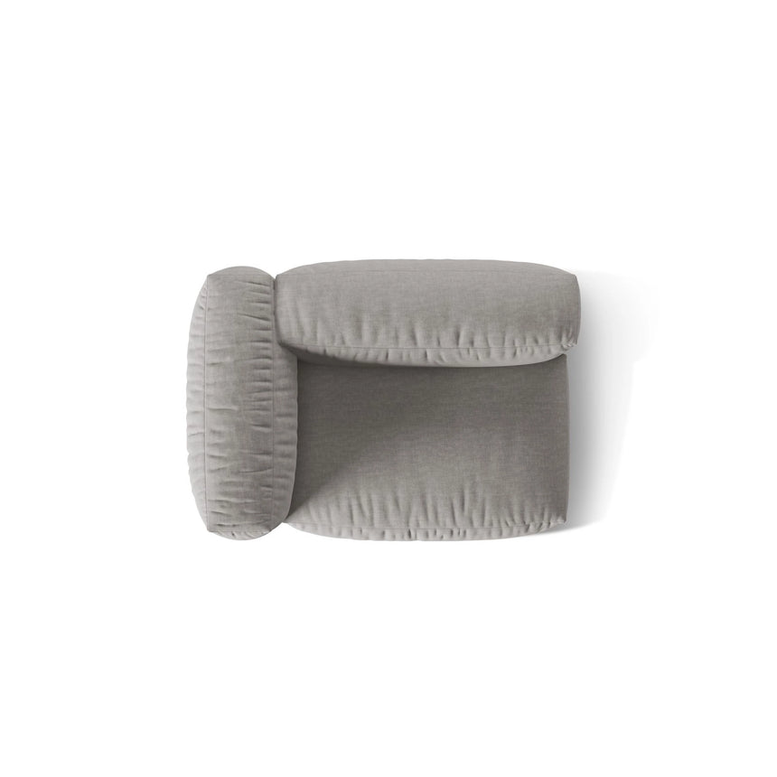 Martina Modulares Sofa Sitzelement, Linke Seite, Sitztiefe 76 cm, aus Strukturierter Stoff in Hellgrau (Boston Light Grey), 120x106 cm von Micadoni – Bild 5