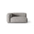 Martina Modulares Sofa Sitzelement, Linke Seite, Sitztiefe 76 cm, aus Strukturierter Stoff in Hellgrau (Boston Light Grey), 160x106 cm von Micadoni – Bild 1