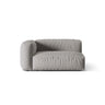 Martina Modulares Sofa Sitzelement, Linke Seite, Sitztiefe 76 cm, aus Strukturierter Stoff in Hellgrau (Boston Light Grey), 160x106 cm von Micadoni – Bild 1