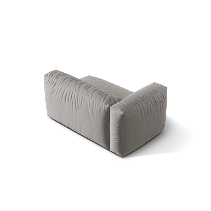 Martina Modulares Sofa Sitzelement, Linke Seite, Sitztiefe 76 cm, aus Strukturierter Stoff in Hellgrau (Boston Light Grey), 160x106 cm von Micadoni – Bild 4