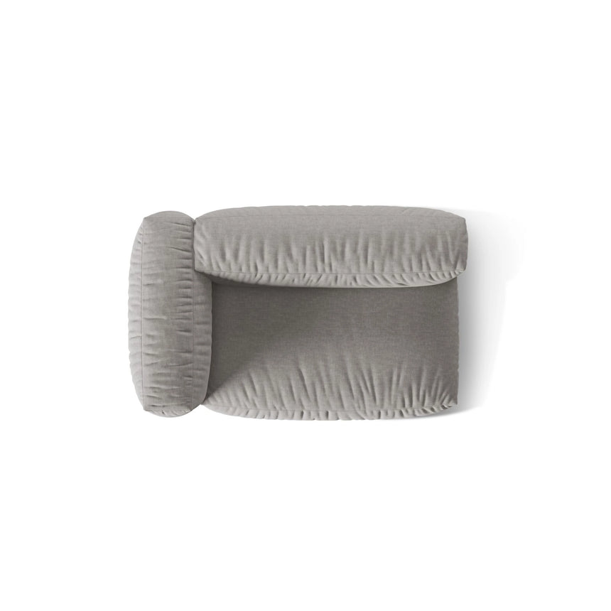 Martina Modulares Sofa Sitzelement, Linke Seite, Sitztiefe 76 cm, aus Strukturierter Stoff in Hellgrau (Boston Light Grey), 160x106 cm von Micadoni – Bild 5
