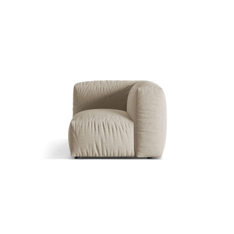 Martina Modulares Sofa Sitzelement, Linke Seite, Sitztiefe 76 cm, aus Strukturierter Stoff in Leichtes Beige (Boston Toffee), 106x106 cm von Micadoni – Bild 1