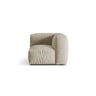 Martina Modulares Sofa Sitzelement, Linke Seite, Sitztiefe 76 cm, aus Strukturierter Stoff in Leichtes Beige (Boston Toffee), 106x106 cm von Micadoni – Bild 1