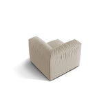Martina Modulares Sofa Sitzelement, Linke Seite, Sitztiefe 76 cm, aus Strukturierter Stoff in Leichtes Beige (Boston Toffee), 106x106 cm von Micadoni – Bild 4