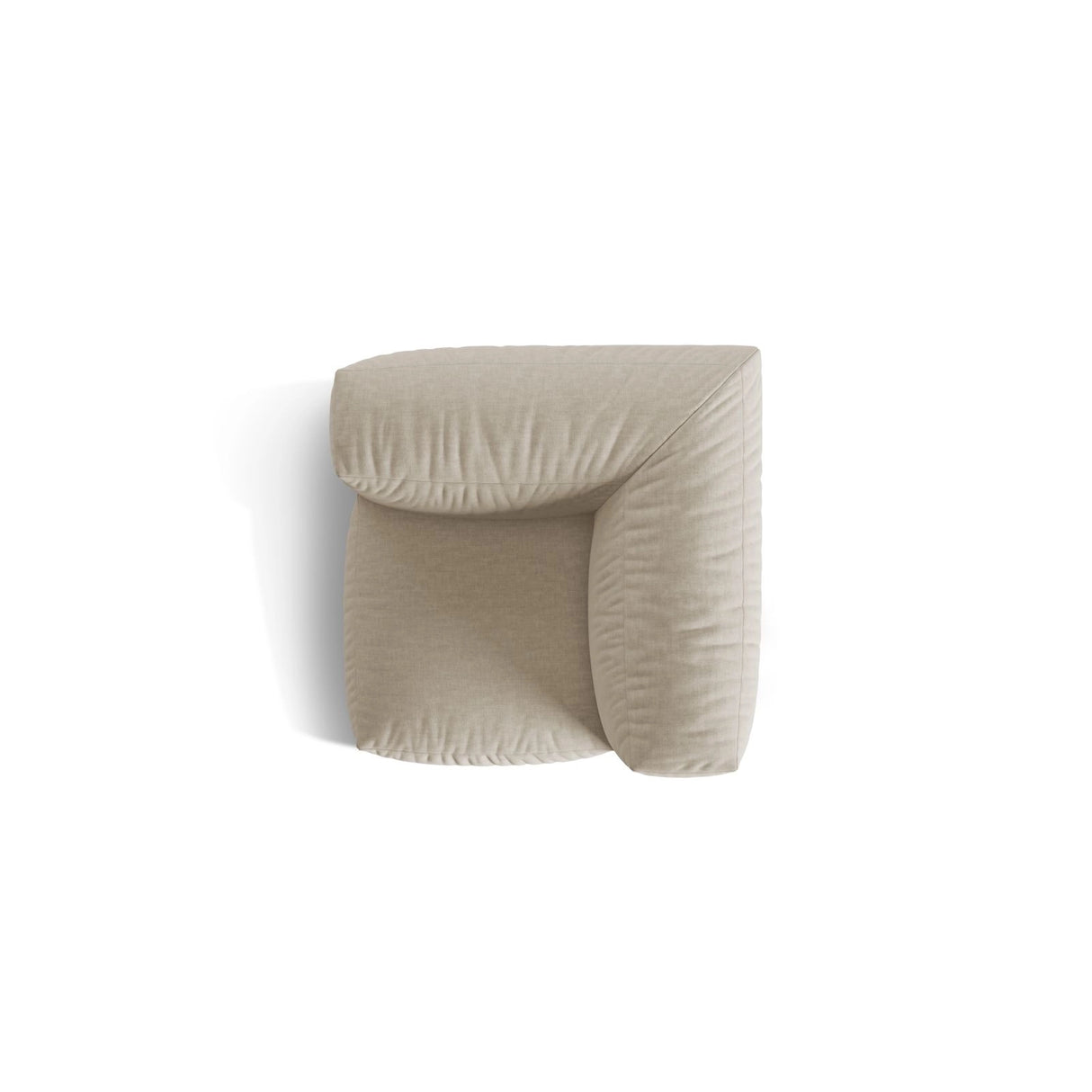 Martina Modulares Sofa Sitzelement, Linke Seite, Sitztiefe 76 cm, aus Strukturierter Stoff in Leichtes Beige (Boston Toffee), 106x106 cm von Micadoni – Bild 5