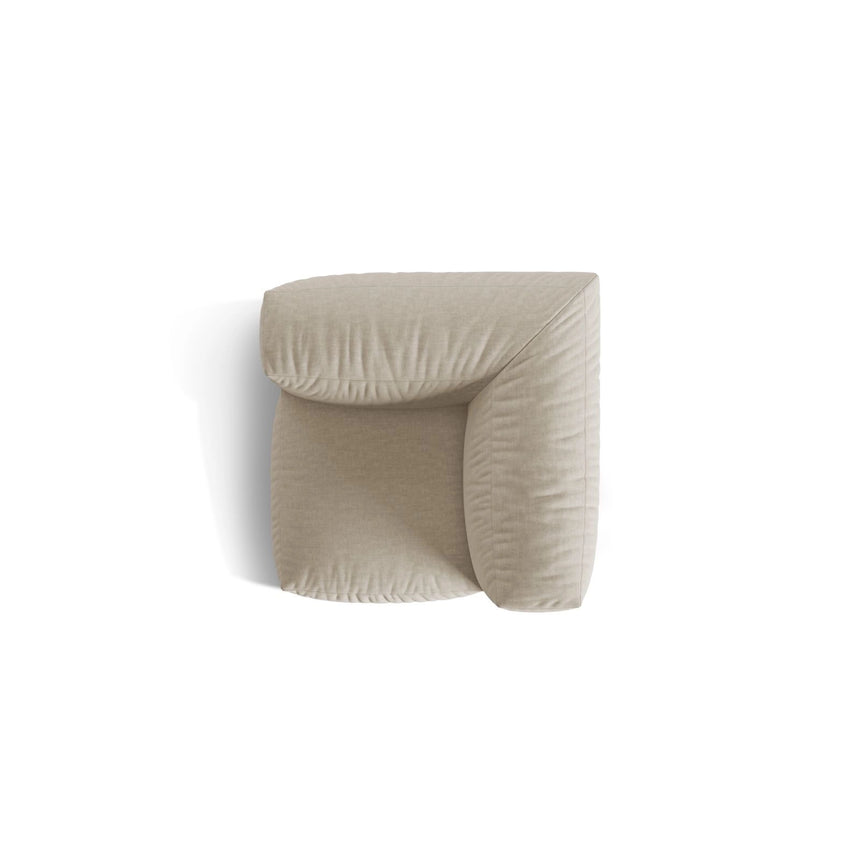 Martina Modulares Sofa Sitzelement, Linke Seite, Sitztiefe 76 cm, aus Strukturierter Stoff in Leichtes Beige (Boston Toffee), 106x106 cm von Micadoni – Bild 5