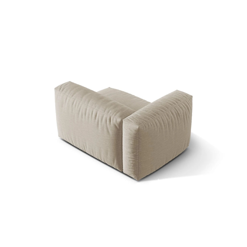 Martina Modulares Sofa Sitzelement, Linke Seite, Sitztiefe 76 cm, aus Strukturierter Stoff in Leichtes Beige (Boston Toffee), 120x106 cm von Micadoni – Bild 4