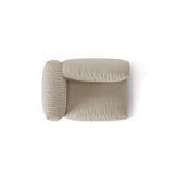 Martina Modulares Sofa Sitzelement, Linke Seite, Sitztiefe 76 cm, aus Strukturierter Stoff in Leichtes Beige (Boston Toffee), 120x106 cm von Micadoni – Bild 5