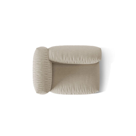 Martina Modulares Sofa Sitzelement, Linke Seite, Sitztiefe 76 cm, aus Strukturierter Stoff in Leichtes Beige (Boston Toffee), 120x106 cm von Micadoni – Bild 5