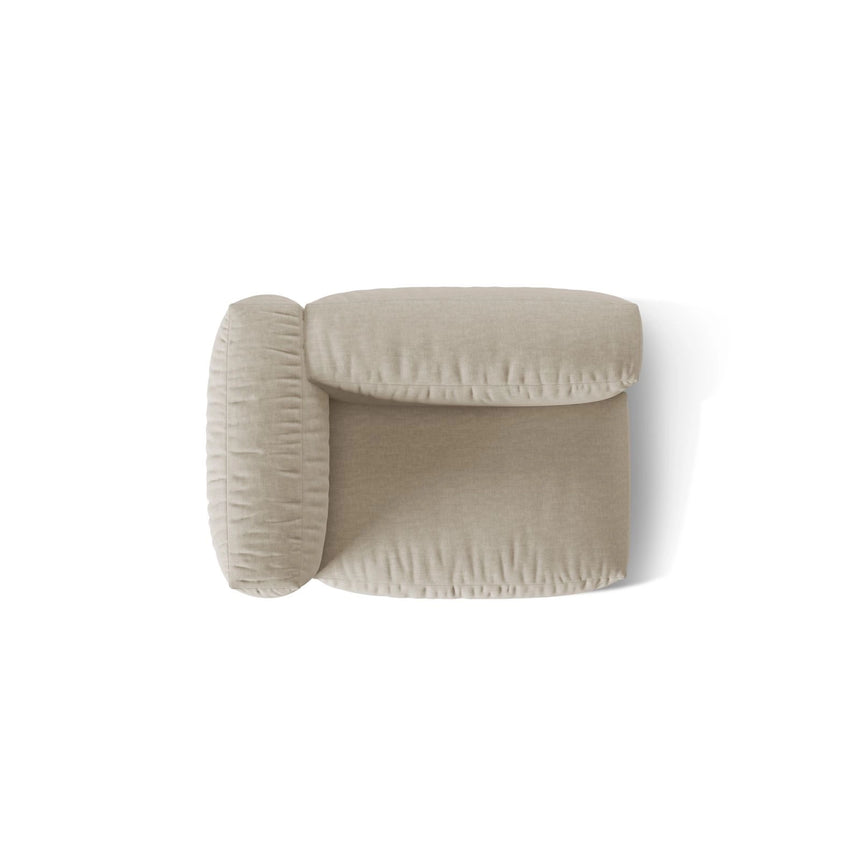 Martina Modulares Sofa Sitzelement, Linke Seite, Sitztiefe 76 cm, aus Strukturierter Stoff in Leichtes Beige (Boston Toffee), 120x106 cm von Micadoni – Bild 5