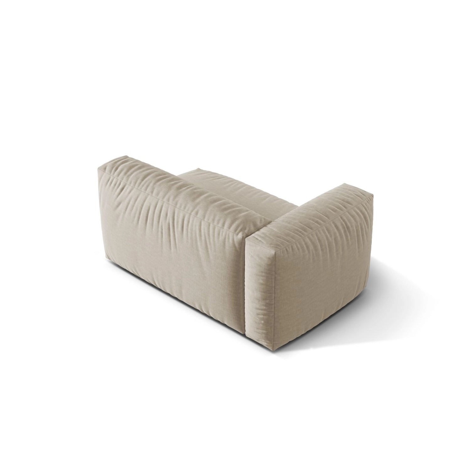 Martina Modulares Sofa Sitzelement, Linke Seite, Sitztiefe 76 cm, aus Strukturierter Stoff in Leichtes Beige (Boston Toffee), 160x106 cm von Micadoni – Bild 4