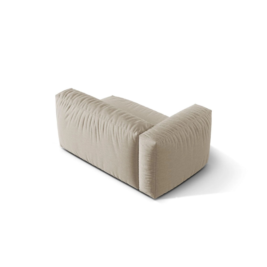Martina Modulares Sofa Sitzelement, Linke Seite, Sitztiefe 76 cm, aus Strukturierter Stoff in Leichtes Beige (Boston Toffee), 160x106 cm von Micadoni – Bild 4
