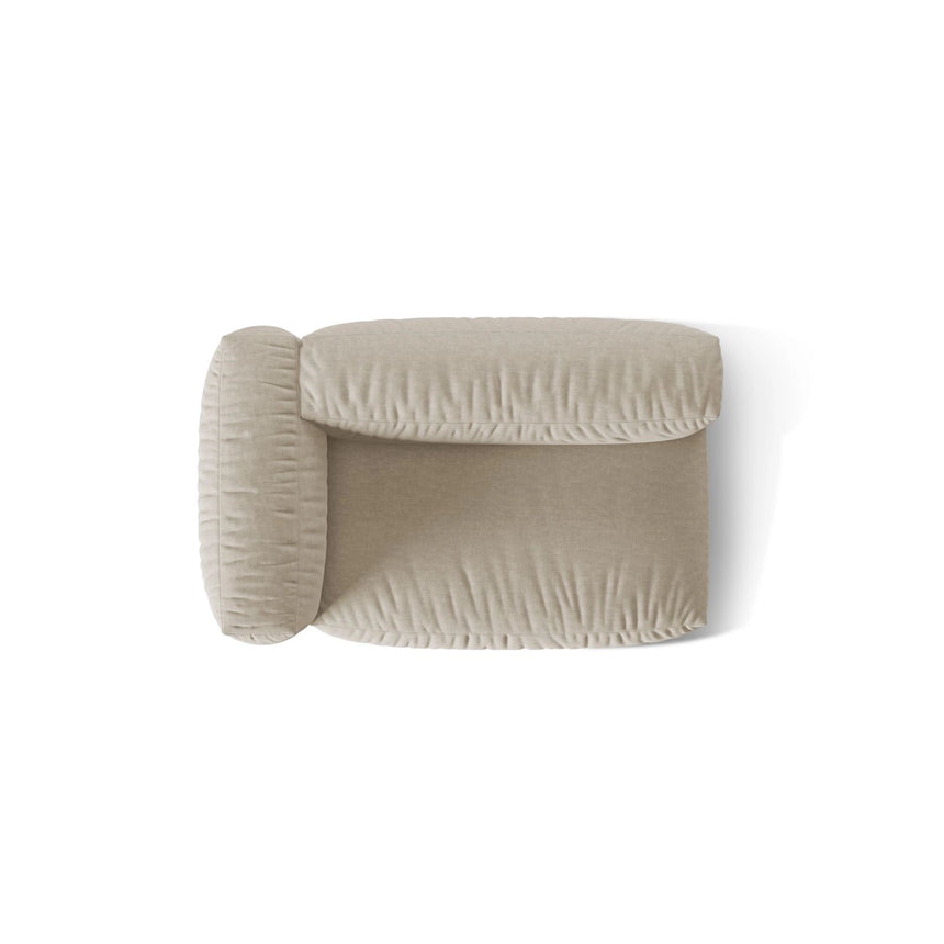 Martina Modulares Sofa Sitzelement, Linke Seite, Sitztiefe 76 cm, aus Strukturierter Stoff in Leichtes Beige (Boston Toffee), 160x106 cm von Micadoni – Bild 5