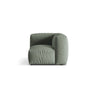Martina Modulares Sofa Sitzelement, Linke Seite, Sitztiefe 76 cm, aus Strukturierter Stoff in Moosgrün (Boston Water Green), 106x106 cm von Micadoni – Bild 1