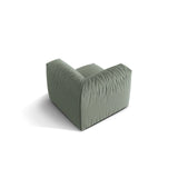 Martina Modulares Sofa Sitzelement, Linke Seite, Sitztiefe 76 cm, aus Strukturierter Stoff in Moosgrün (Boston Water Green), 106x106 cm von Micadoni – Bild 4