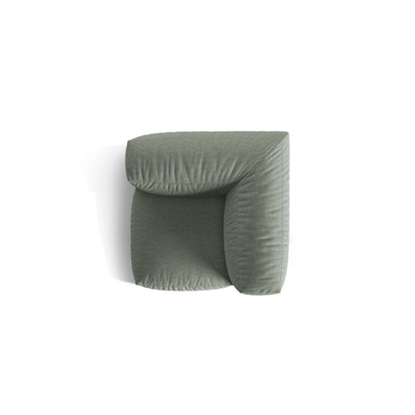 Martina Modulares Sofa Sitzelement, Linke Seite, Sitztiefe 76 cm, aus Strukturierter Stoff in Moosgrün (Boston Water Green), 106x106 cm von Micadoni – Bild 5