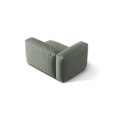 Martina Modulares Sofa Sitzelement, Linke Seite, Sitztiefe 76 cm, aus Strukturierter Stoff in Moosgrün (Boston Water Green), 120x106 cm von Micadoni – Bild 4
