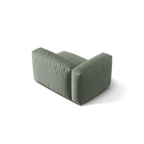 Martina Modulares Sofa Sitzelement, Linke Seite, Sitztiefe 76 cm, aus Strukturierter Stoff in Moosgrün (Boston Water Green), 120x106 cm von Micadoni – Bild 4