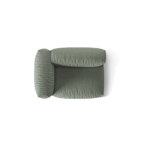 Martina Modulares Sofa Sitzelement, Linke Seite, Sitztiefe 76 cm, aus Strukturierter Stoff in Moosgrün (Boston Water Green), 120x106 cm von Micadoni – Bild 5