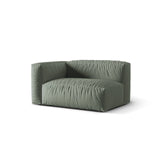 Martina Modulares Sofa Sitzelement, Linke Seite, Sitztiefe 76 cm, aus Strukturierter Stoff in Moosgrün (Boston Water Green), 160x106 cm von Micadoni – Bild 3