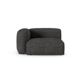 Martina Modulares Sofa Sitzelement, Linke Seite, Sitztiefe 90 cm, aus Boucle in Anthrazit (Monet Anthracite), 120x120 cm von Micadoni – Bild 1