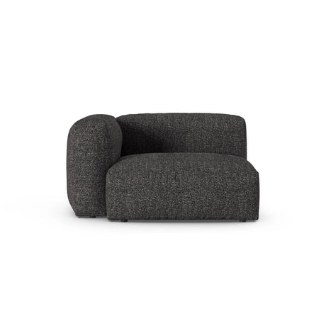 Martina Modulares Sofa Sitzelement, Linke Seite, Sitztiefe 90 cm, aus Boucle in Anthrazit (Monet Anthracite), 120x120 cm von Micadoni – Bild 1