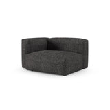 Martina Modulares Sofa Sitzelement, Linke Seite, Sitztiefe 90 cm, aus Boucle in Anthrazit (Monet Anthracite), 120x120 cm von Micadoni – Bild 3
