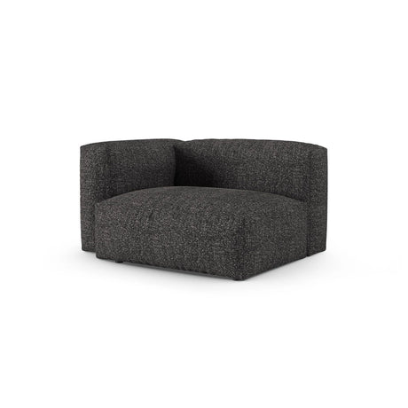 Martina Modulares Sofa Sitzelement, Linke Seite, Sitztiefe 90 cm, aus Boucle in Anthrazit (Monet Anthracite), 120x120 cm von Micadoni – Bild 3
