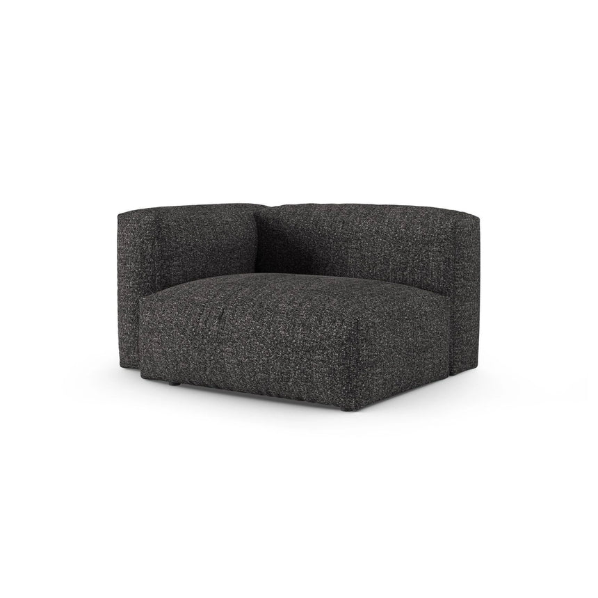 Martina Modulares Sofa Sitzelement, Linke Seite, Sitztiefe 90 cm, aus Boucle in Anthrazit (Monet Anthracite), 120x120 cm von Micadoni – Bild 3