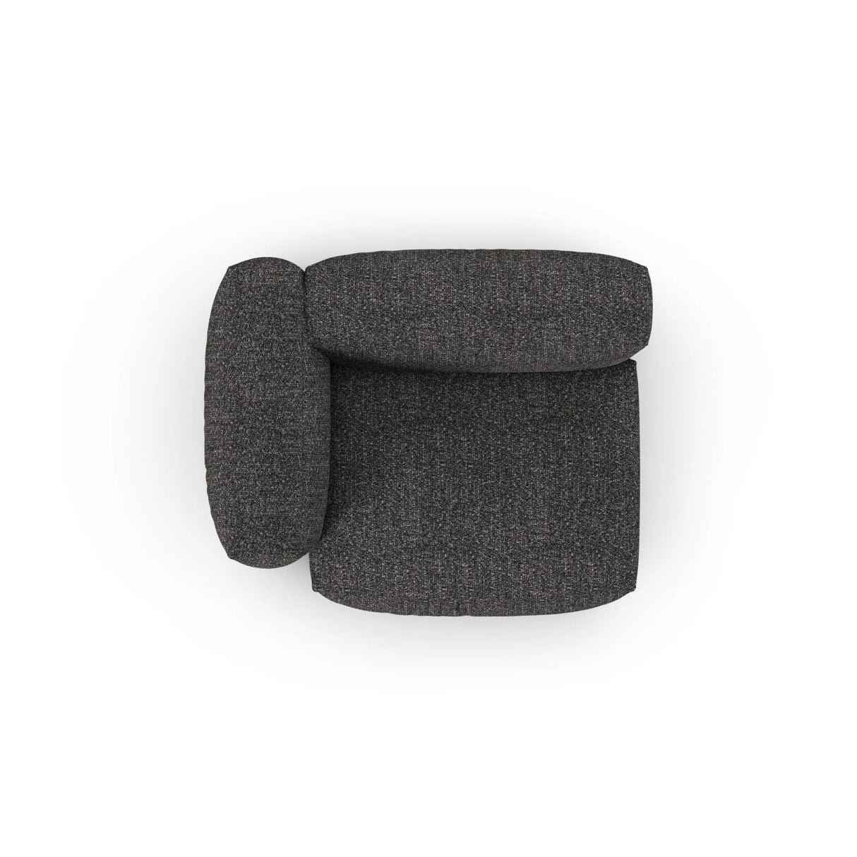 Martina Modulares Sofa Sitzelement, Linke Seite, Sitztiefe 90 cm, aus Boucle in Anthrazit (Monet Anthracite), 120x120 cm von Micadoni – Bild 5