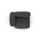 Martina Modulares Sofa Sitzelement, Linke Seite, Sitztiefe 90 cm, aus Boucle in Anthrazit (Monet Anthracite), 120x120 cm von Micadoni – Bild 5