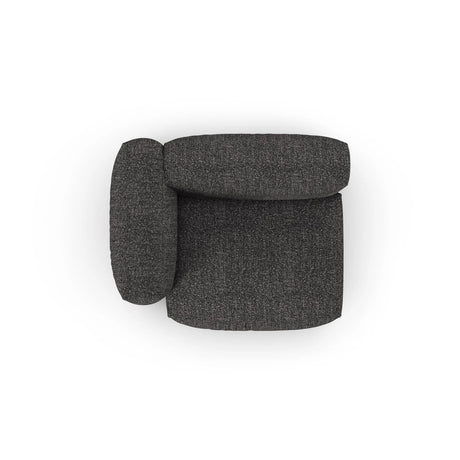 Martina Modulares Sofa Sitzelement, Linke Seite, Sitztiefe 90 cm, aus Boucle in Anthrazit (Monet Anthracite), 120x120 cm von Micadoni – Bild 5