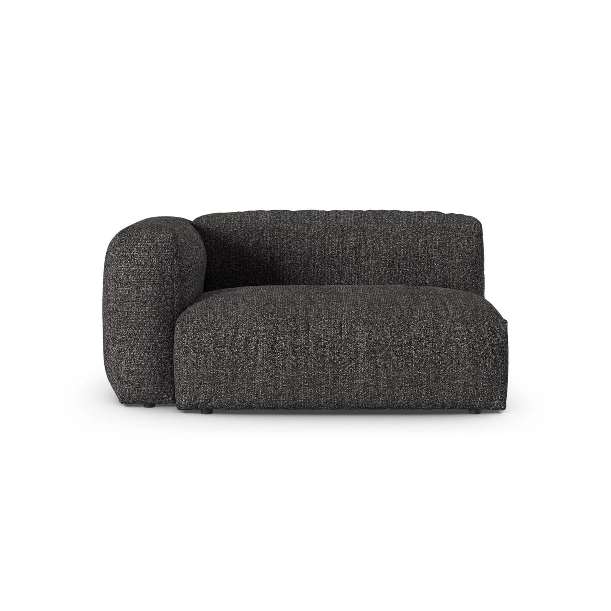 Martina Modulares Sofa Sitzelement, Linke Seite, Sitztiefe 90 cm, aus Boucle in Anthrazit (Monet Anthracite), 160x120 cm von Micadoni – Bild 1
