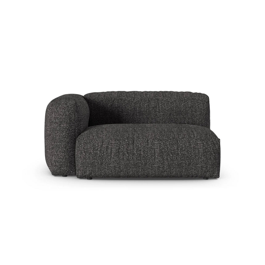 Martina Modulares Sofa Sitzelement, Linke Seite, Sitztiefe 90 cm, aus Boucle in Anthrazit (Monet Anthracite), 160x120 cm von Micadoni – Bild 1
