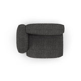 Martina Modulares Sofa Sitzelement, Linke Seite, Sitztiefe 90 cm, aus Boucle in Anthrazit (Monet Anthracite), 160x120 cm von Micadoni – Bild 5