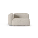 Martina Modulares Sofa Sitzelement, Linke Seite, Sitztiefe 90 cm, aus Boucle in Beige (Monet Sand), 120x120 cm von Micadoni – Bild 1
