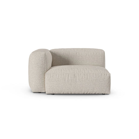 Martina Modulares Sofa Sitzelement, Linke Seite, Sitztiefe 90 cm, aus Boucle in Beige (Monet Sand), 120x120 cm von Micadoni – Bild 1