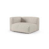 Martina Modulares Sofa Sitzelement, Linke Seite, Sitztiefe 90 cm, aus Boucle in Beige (Monet Sand), 120x120 cm von Micadoni – Bild 3