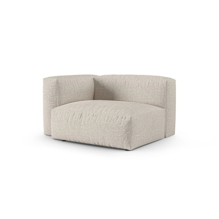 Martina Modulares Sofa Sitzelement, Linke Seite, Sitztiefe 90 cm, aus Boucle in Beige (Monet Sand), 120x120 cm von Micadoni – Bild 3